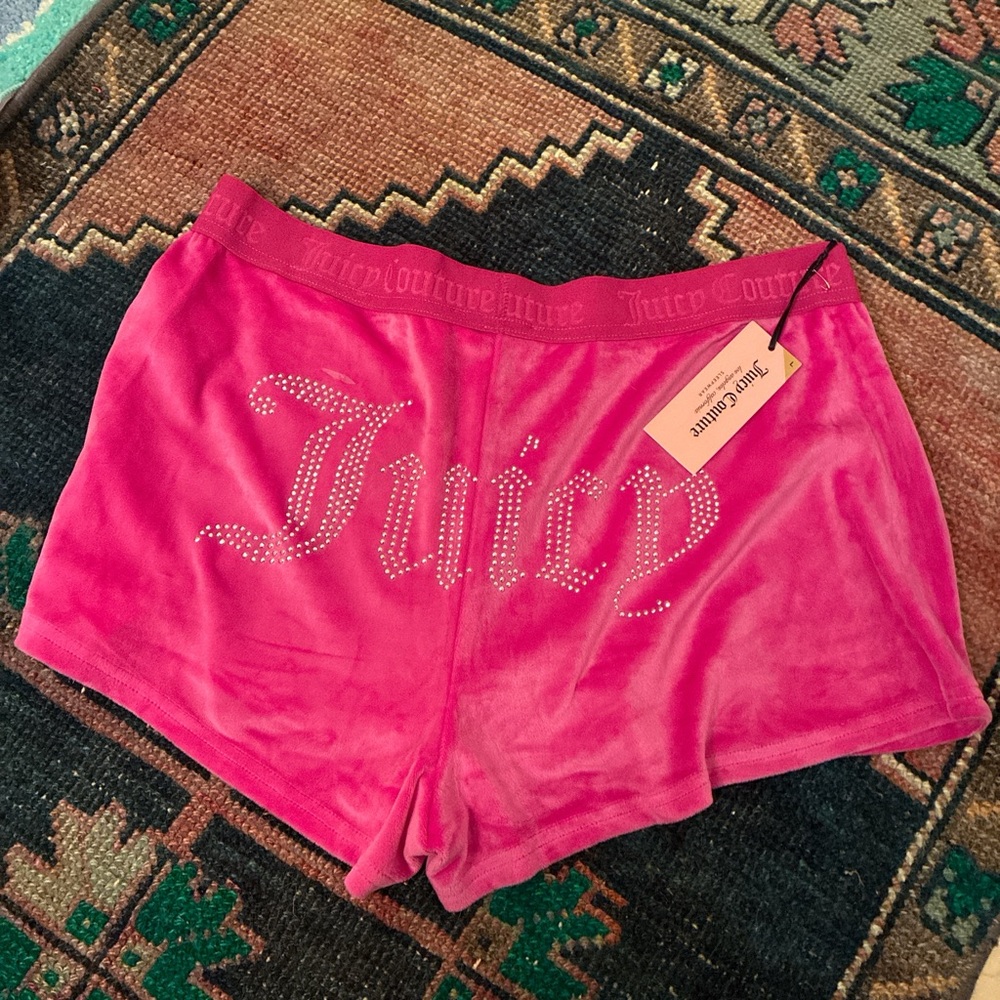 Juicy Couture Pink Velour Shorts